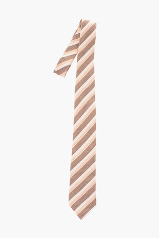 Linen and Silk Regimental Striped Tie 