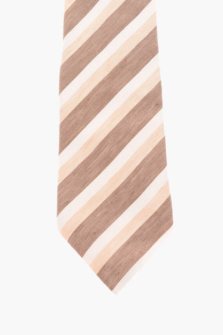 Linen and Silk Regimental Striped Tie 