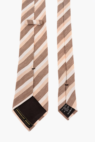 Linen and Silk Regimental Striped Tie 