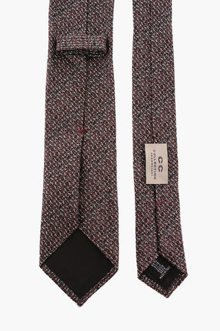 CC COLLECTION Melange Silk Tie with Pocket Square