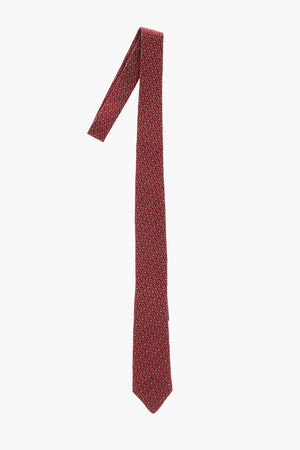 Cravatta Skinny PANAMAF in Cotone Ricamato