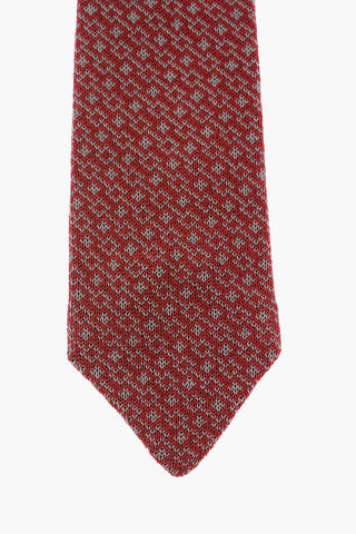 Cravatta Skinny PANAMAF in Cotone Ricamato