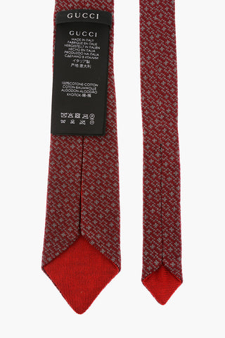 Cravatta Skinny PANAMAF in Cotone Ricamato