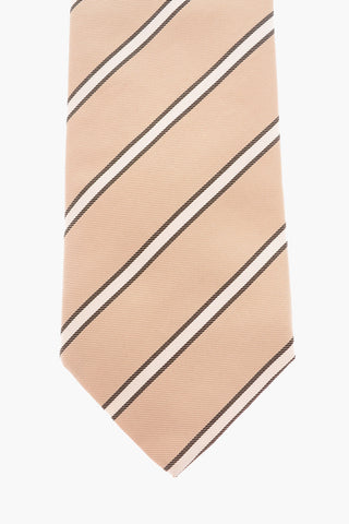 Cravatta Regimental Striped in Seta e Cotone 