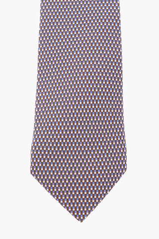 Silk Jacquard Mini Chckered Tie