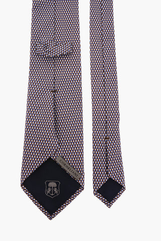 Silk Jacquard Mini Chckered Tie