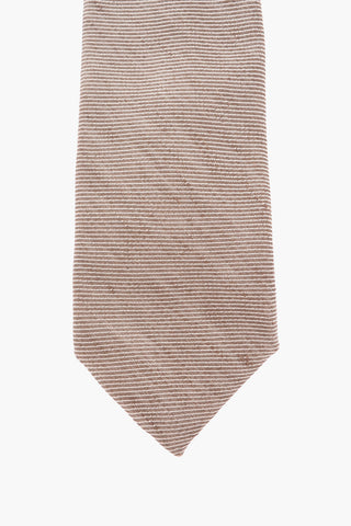 Cravatta Narrow in Lino Mini Stripe