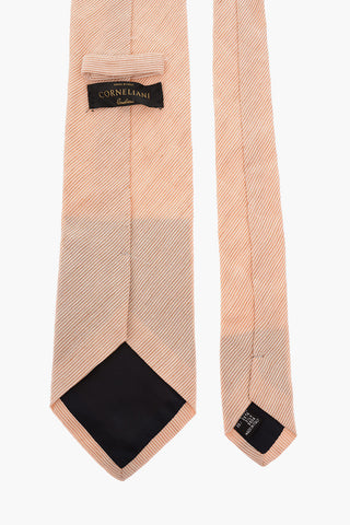 Linen Mini Diagonal Striped Tie