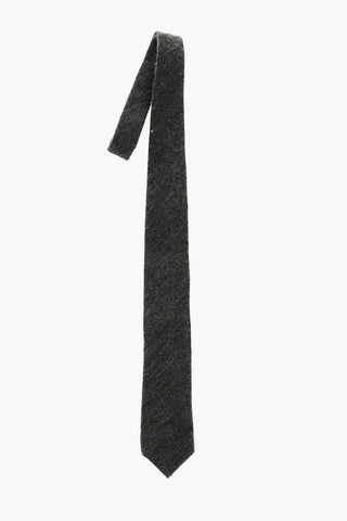 Wool Blend Narrow Tie 