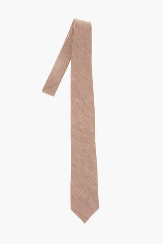 Mini Striped Linen Narrow Tie 