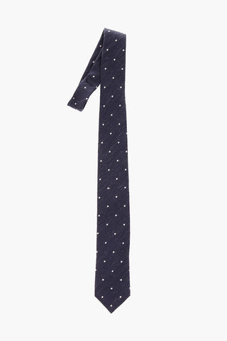 Polka Dot Silk Narrow Tie