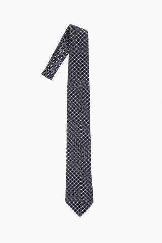 Silk Geometrical Embroidered Tie