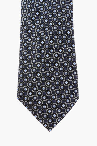 Silk Geometrical Embroidered Tie