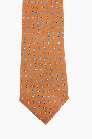 Embroidered Silk Tie 