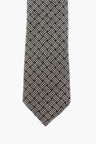 CC COLLCTION Silk Embroidered Tie with Pocket Square