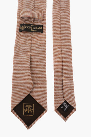 Mini Striped Linen Narrow Tie 