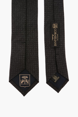 Embroidered Silk Slim Tie