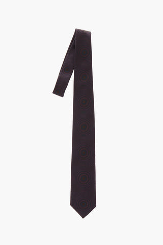 Printed Silk Narrow Tie 