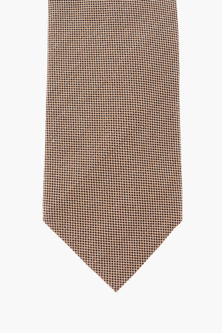 Silk and Wool Pin Check Tie