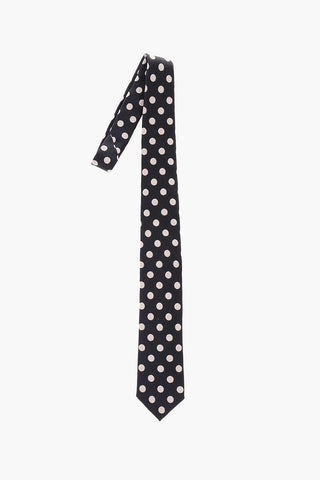 CC COLLECTION Polka Dot Silk Narrow Tie