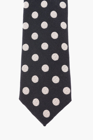 CC COLLECTION Polka Dot Silk Narrow Tie