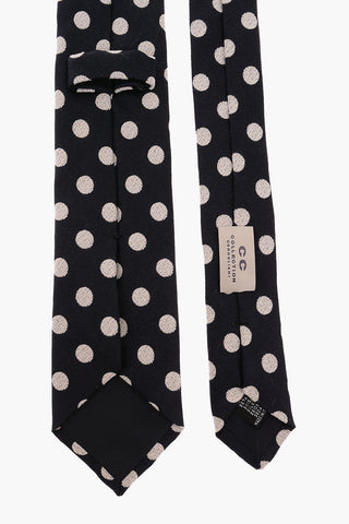 CC COLLECTION Polka Dot Silk Narrow Tie