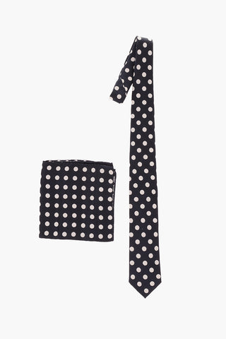 CC COLLECTION Polka Dot Silk Narrow Tie