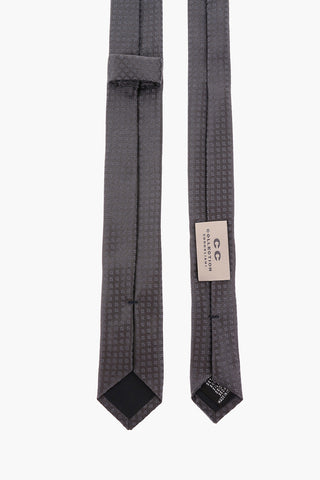 CC COLLECTION Jacquard Silk Skinny Tie 