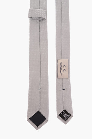 CC COLLECTION Jacquard Silk Skinny Tie 