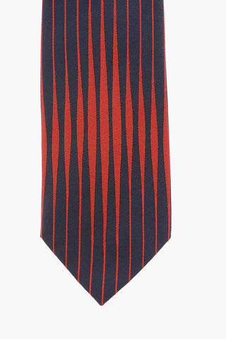 Geometrical Printed Silk Narrow Tie