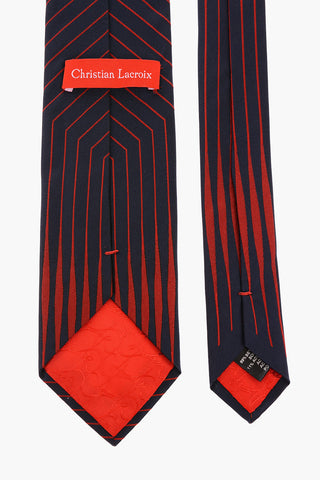 Geometrical Printed Silk Narrow Tie