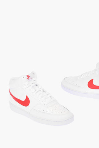 leather NIKE COURT VISION MID High-top Sneakers with Logo