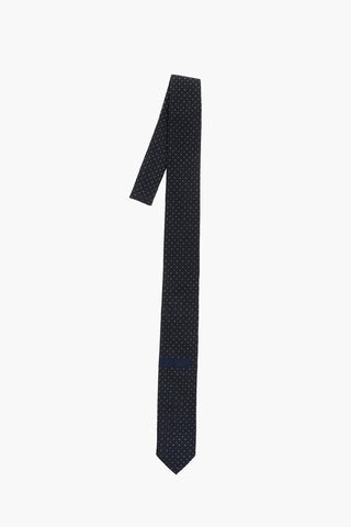 Cravatta Skinny in Seta a Pois