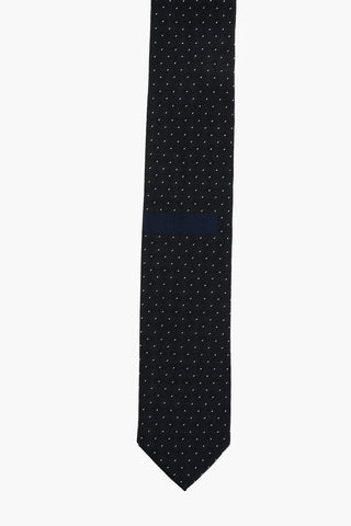 Cravatta Skinny in Seta a Pois