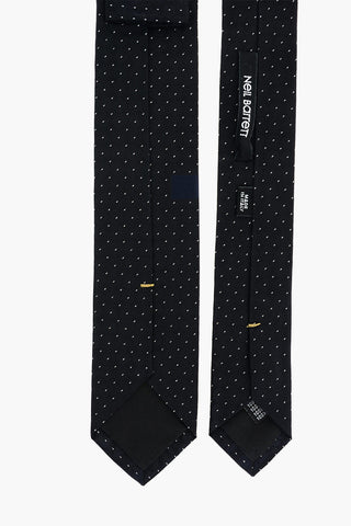 Cravatta Skinny in Seta a Pois