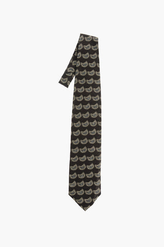 Embroidered Silk Kipper Tie