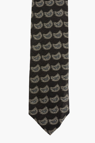 Embroidered Silk Kipper Tie