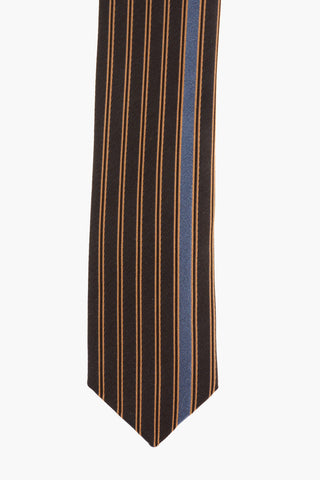 Striped Silk Skinny Tie 