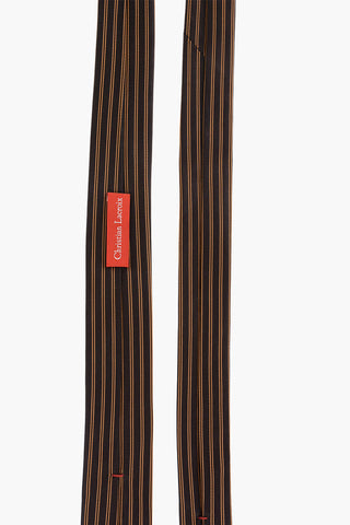 Striped Silk Skinny Tie 