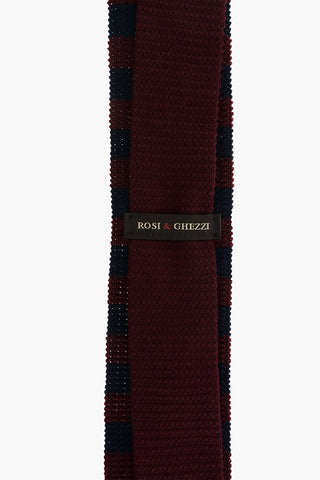 Wool Striped Tricot Tie