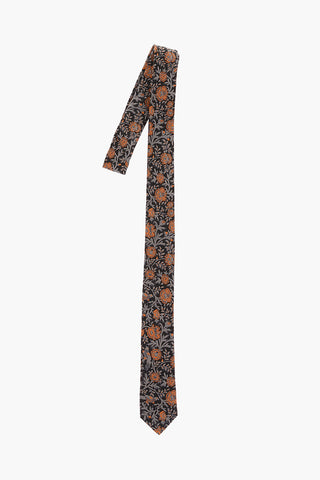 Jacquard Silk Skinny Tie 