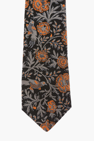 Jacquard Silk Skinny Tie 