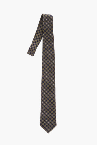 Floral Embroidered Silk Tie