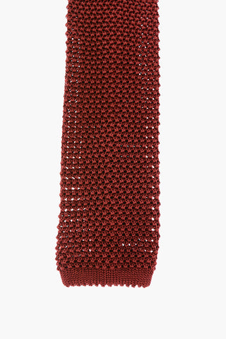 Silk Crochet Slim Tie