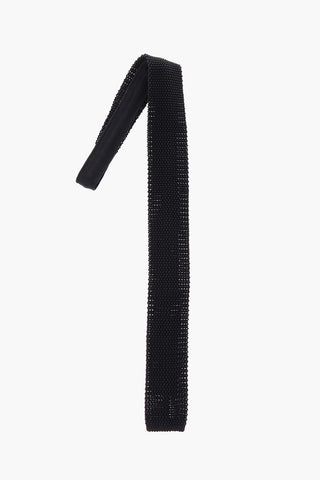 Silk Crochet Slim Tie