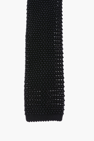 Silk Crochet Slim Tie