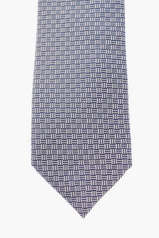 Silk District Check Slim Tie