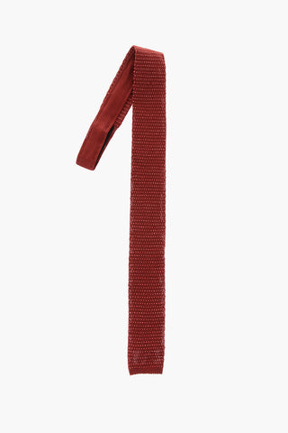 Striped Silk and Linen Crochet Tie