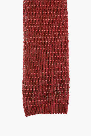 Cravatta Crochet in Seta e Lino a Righe