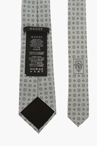 Printed Silk ERIAN Narrow Tie